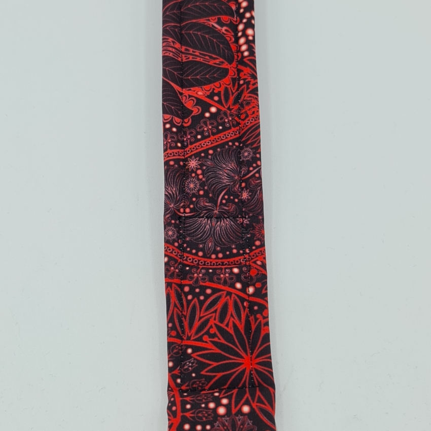 Halsband schwarz & rot